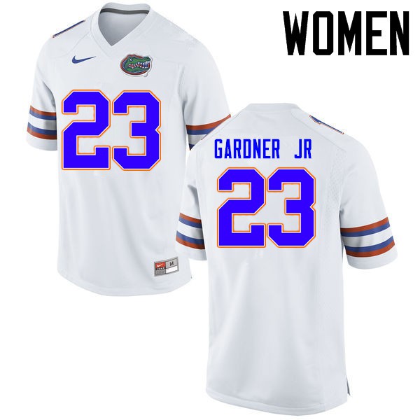 Florida Gators Women #23 Chauncey Gardner Jr. College Football Jersey White